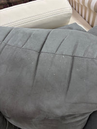Grey Plush 3-Seater Sofa