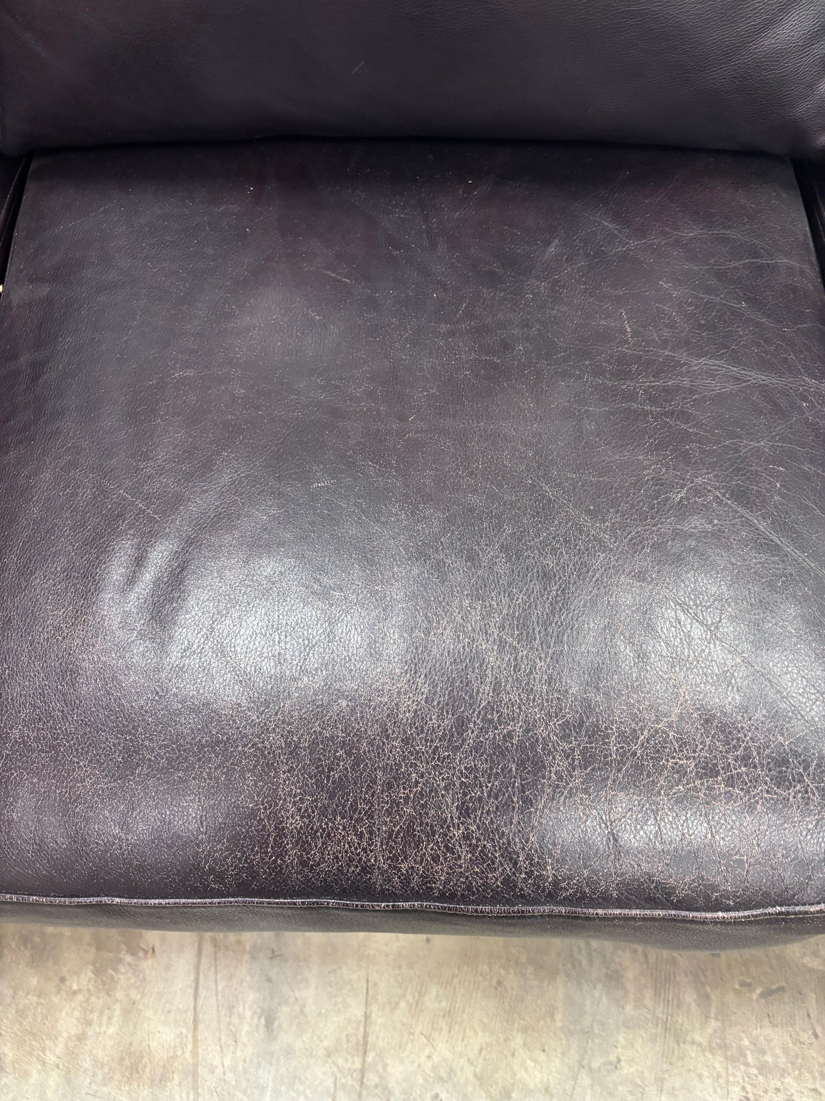 Brown Leather 3-Seater Sofa