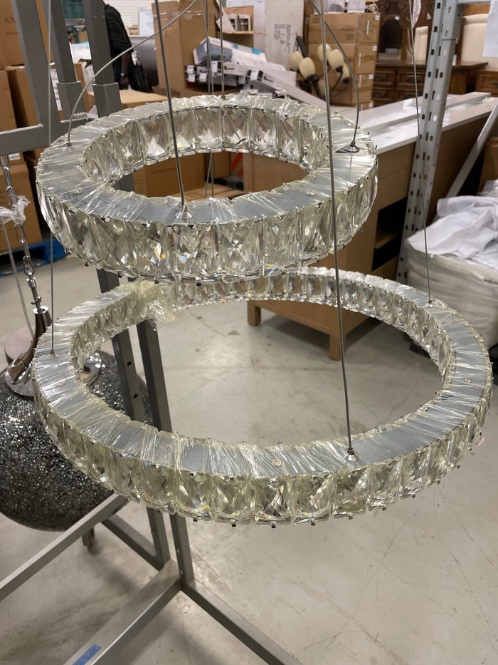 2-layer Floating Crystal LED Chandelier