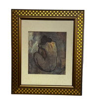 Print of "Blue Nude" (1902) by the Spanish artist Pablo Picasso.