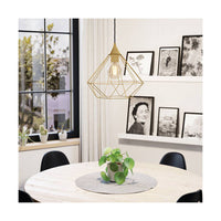 Tarbes f1-Light 15 Watt Pendant in Brushed Brass