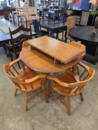 Wooden Dining Set with 4 Chairs