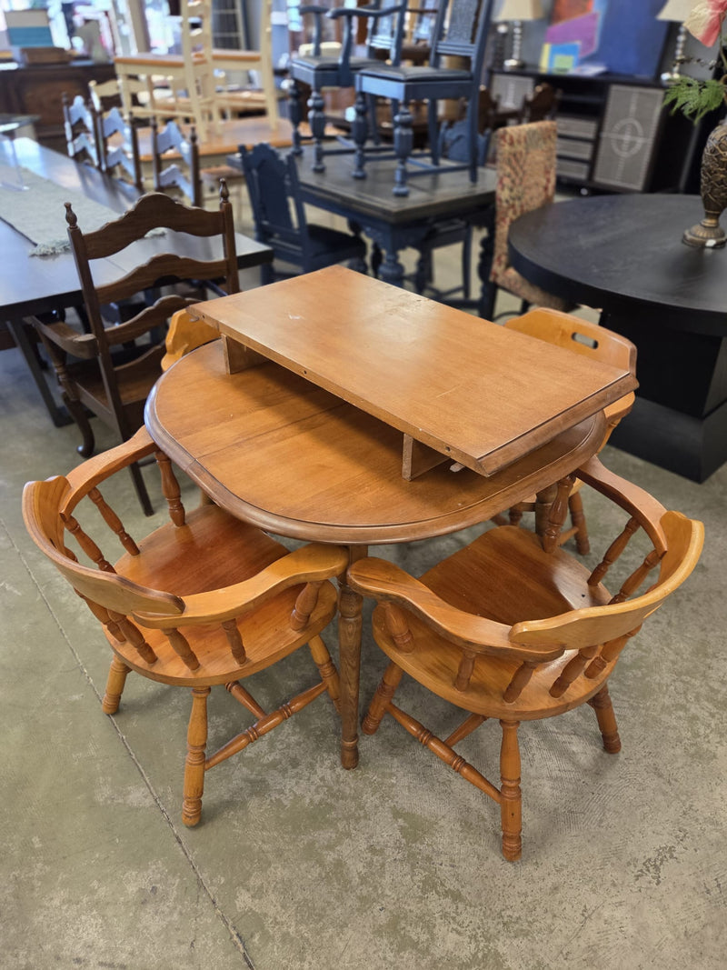 Wooden Dining Set with 4 Chairs