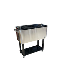 Outsunny Rolling Portable Beverage Cooler Bin