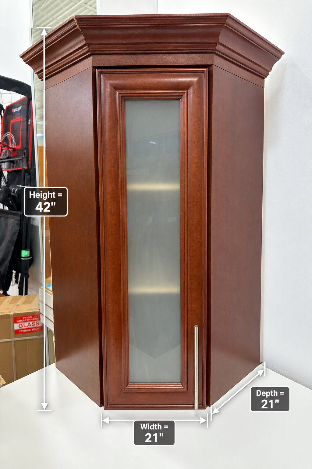 Set of Kitchen Cabinets in Brown
