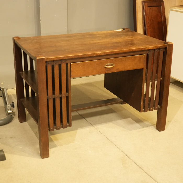 44-inch Vintage Wooden Double Sided Office Desk