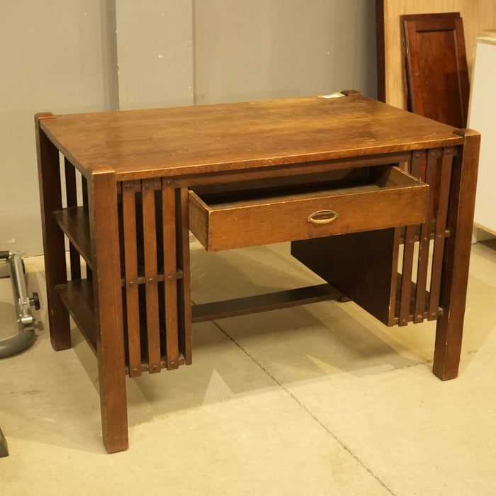 44-inch Vintage Wooden Double Sided Office Desk
