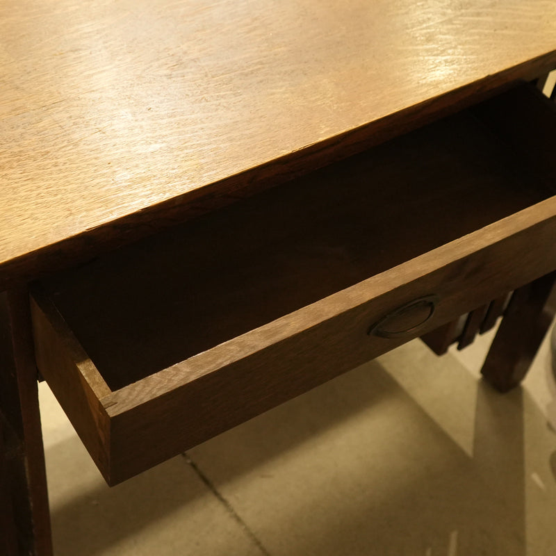 44-inch Vintage Wooden Double Sided Office Desk