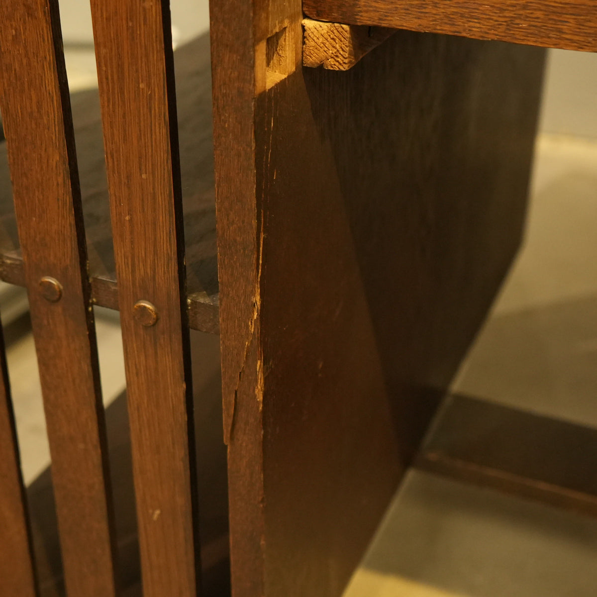 44-inch Vintage Wooden Double Sided Office Desk