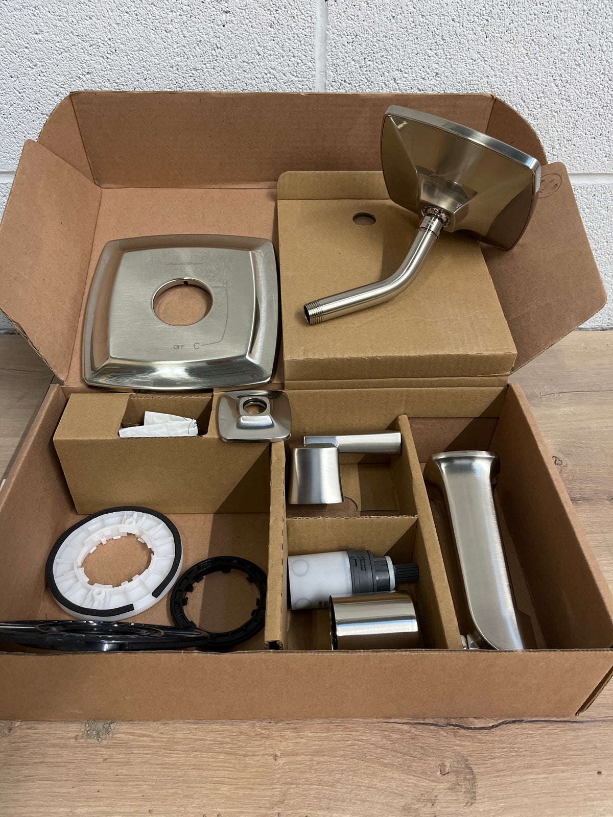 Tub and Shower Faucet Trim Kit Brushed Nickel