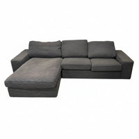 Dark Grey Sectional Sofa with Chaise Lounge