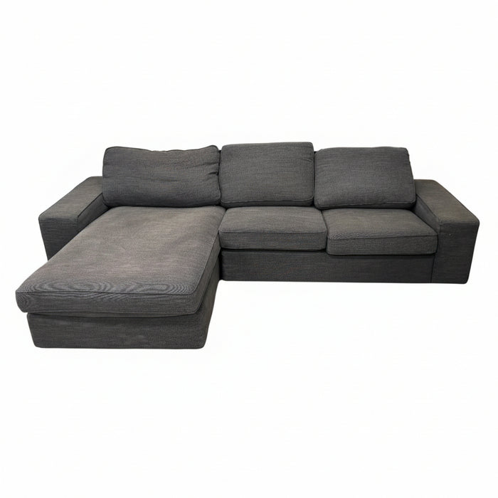 Dark Grey Sectional Sofa with Chaise Lounge
