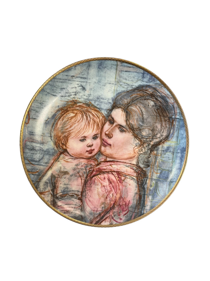 Edna Hibel "A Time To Embrace" Collectors Plate