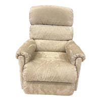 Beige Plush Rocker Recliner Chair