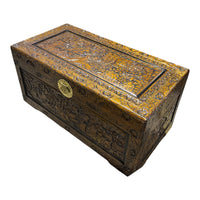 Chinese Hand-Carved Camphor Wood Chest