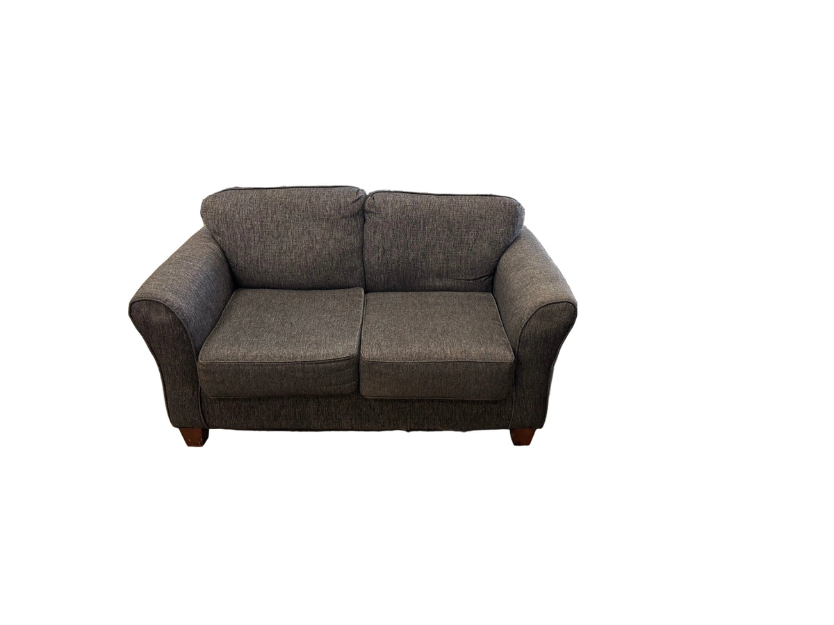 Grey Fabric Loveseat