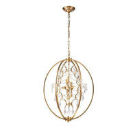 Gold and Crystal 8-LIGHT CHANDELIER