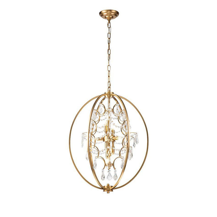 Gold and Crystal 8-LIGHT CHANDELIER