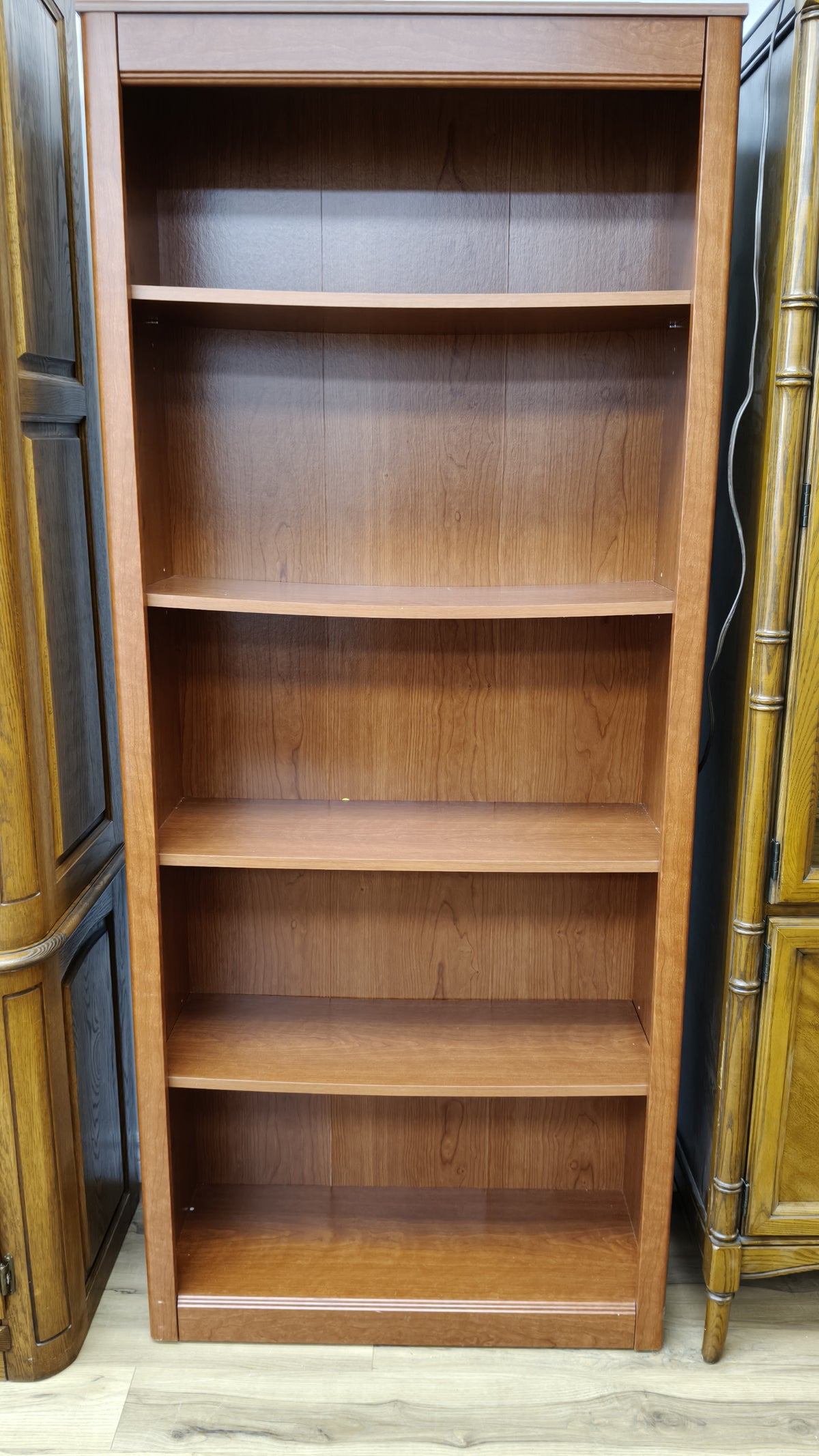 Freestanding Tall Wooden Bookcase