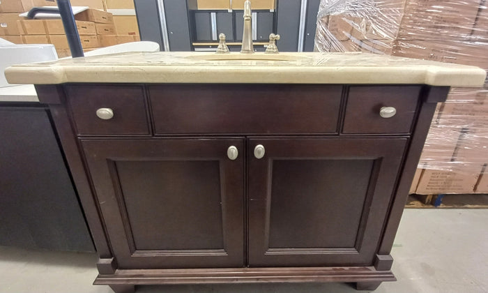 39-Inch Single Sink Bathroom Vanity with Marble Top