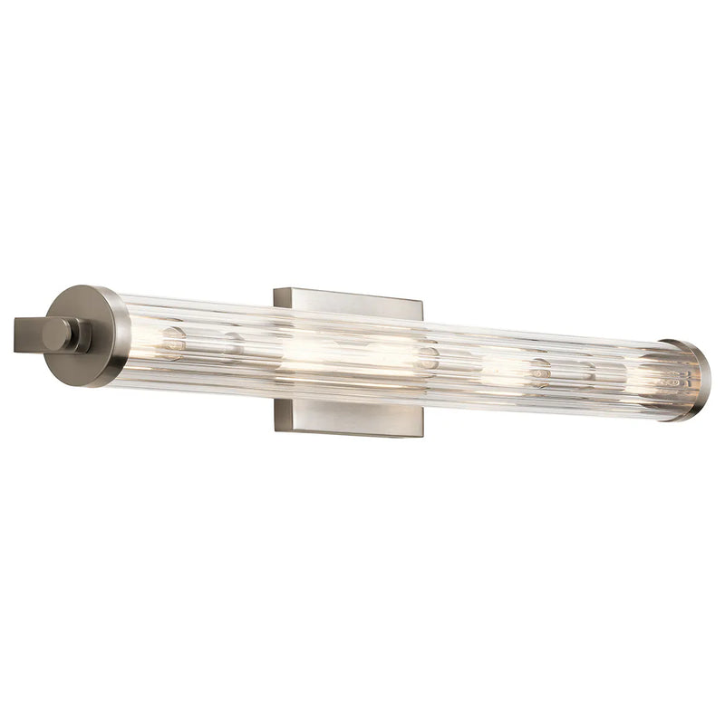 Azores Vanity Light 5-Light Clear Fluted Glass