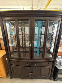 60”W Chestnut China Cabinet