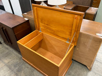 Light Wood Blanket Box