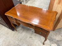 French Provincial Mahogany Brown Writing Desk