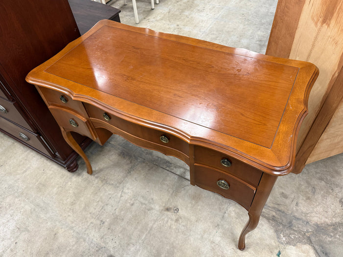 French Provincial Mahogany Brown Writing Desk