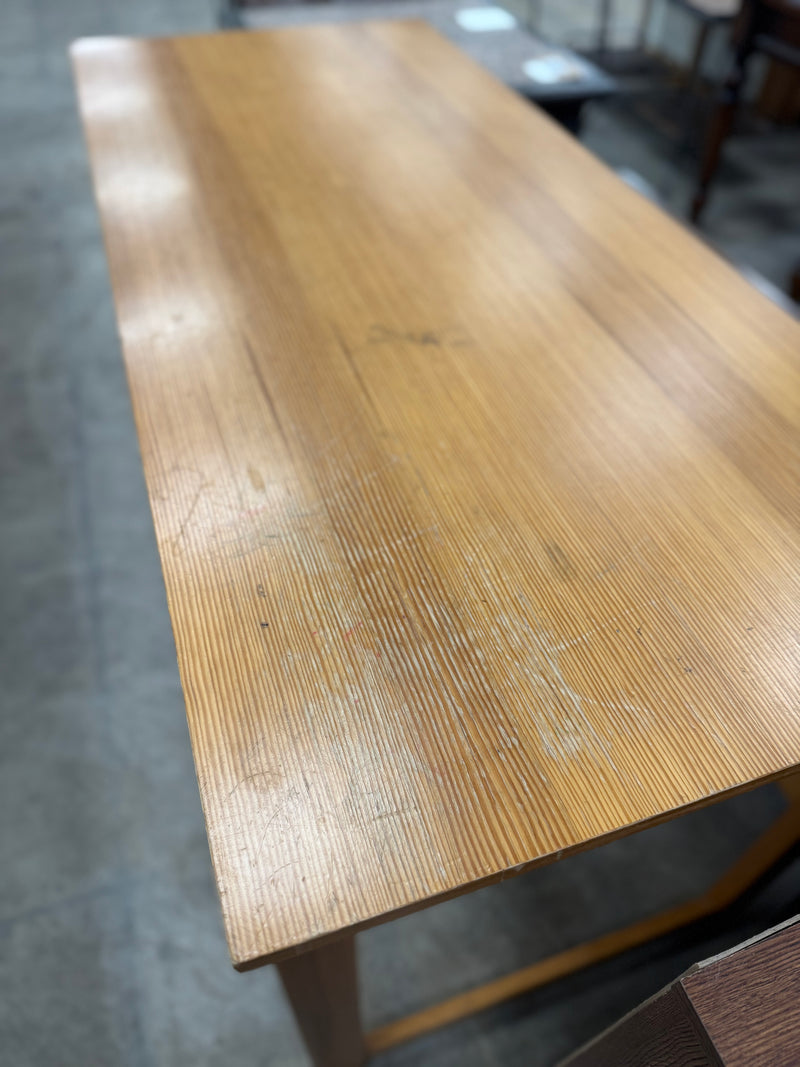 Light Caramel Brown Wood Desk