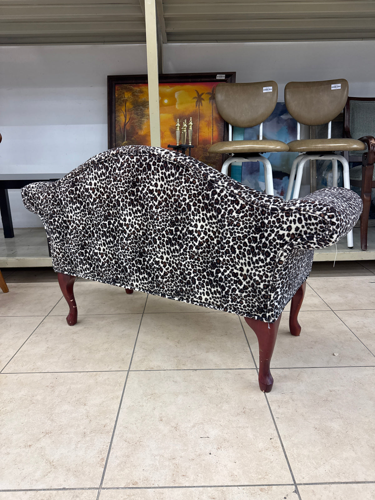 Leopard Print Bench