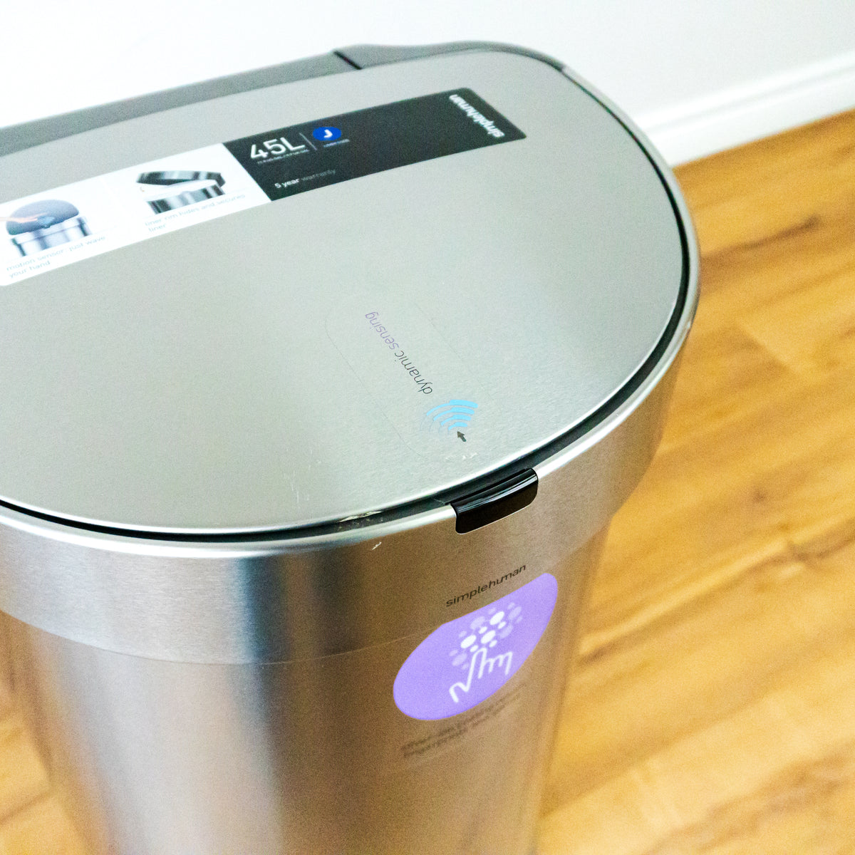 45L Sensor Stainless Steel Trash Can 16 Gal