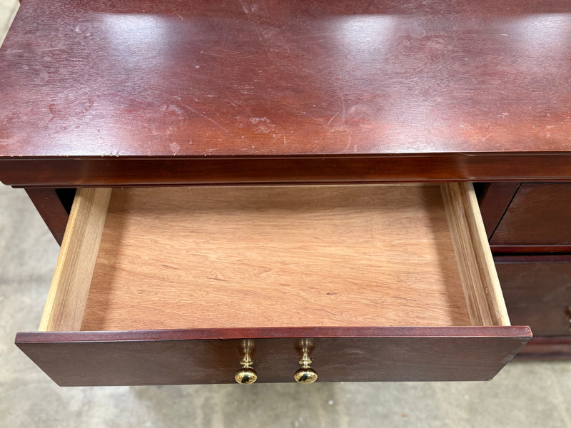 Mahogany Brown Dresser w/ Mirror
