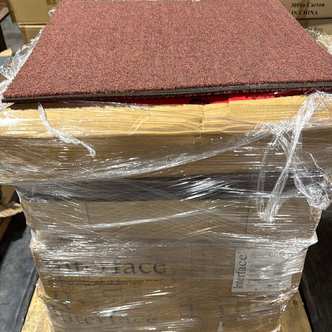 Carpet Tile - Burgundy -  485 Sq. Ft. Lot