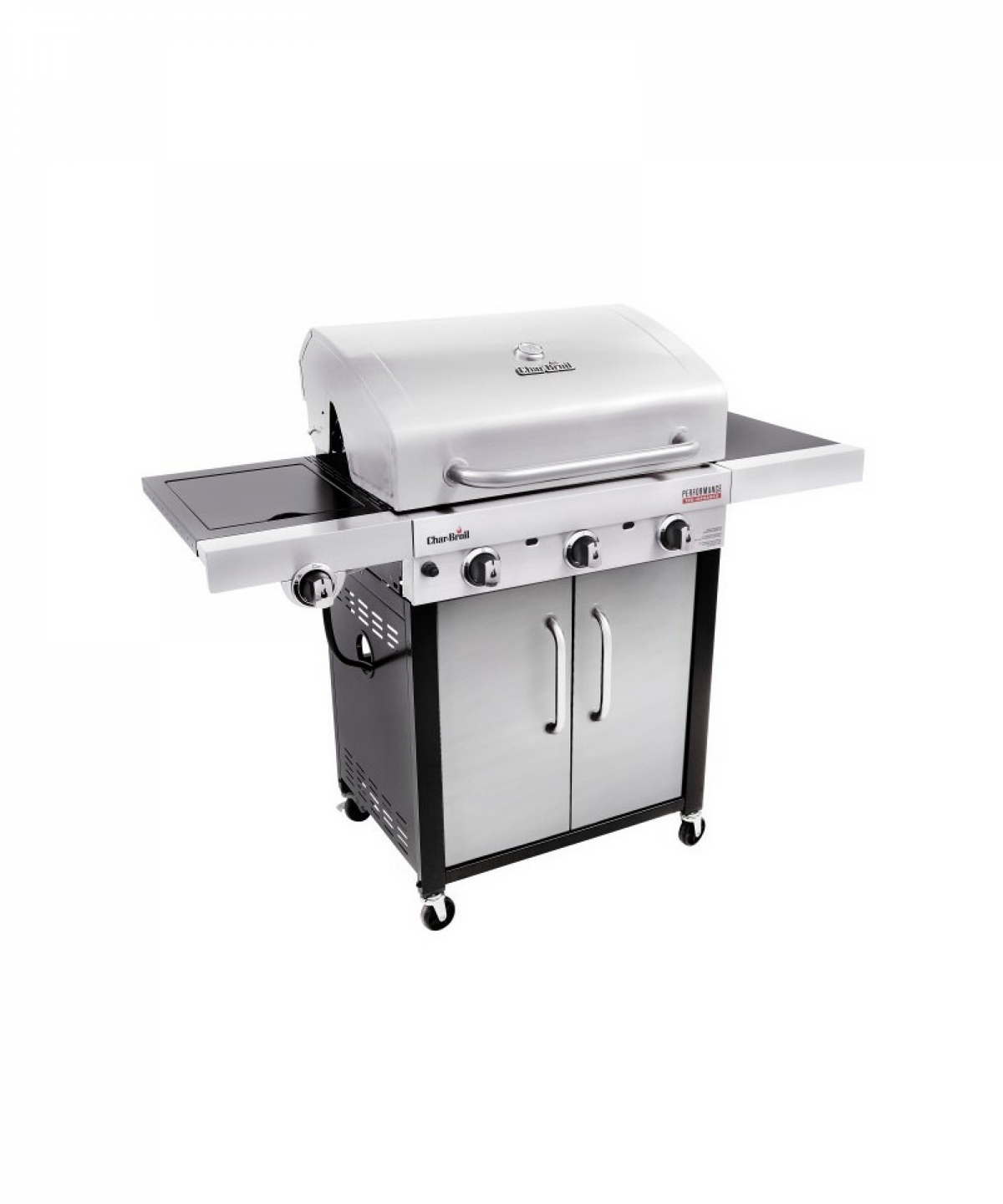 Char‑Broil Performance TRU‑Infrared 3‑Burner Gas Grill w/ Side Burner – 463371719 – SS Cabinet