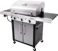 Char‑Broil Performance TRU‑Infrared 3‑Burner Gas Grill w/ Side Burner – 463371719 – SS Cabinet