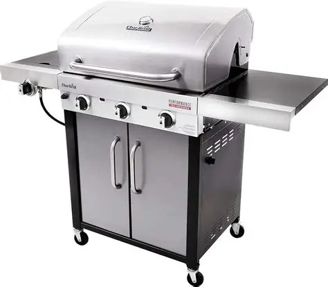 Char‑Broil Performance TRU‑Infrared 3‑Burner Gas Grill w/ Side Burner – 463371719 – SS Cabinet