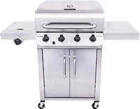 Char‑Broil Performance 4‑Burner Gas Grill w/ Side Burner – 463375919 – Stainless Cabinet