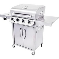 Char‑Broil Performance 4‑Burner Gas Grill w/ Side Burner – 463375919 – Stainless Cabinet