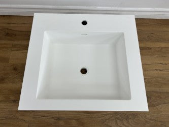 White Rectangular Sink