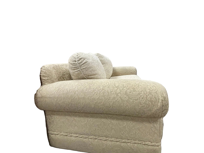 Traditional Cream-Colored Loveseat