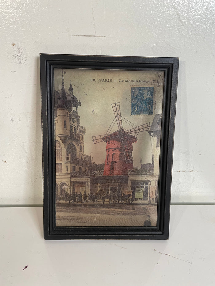 Framed Glass Art - Le Moulin Rouge