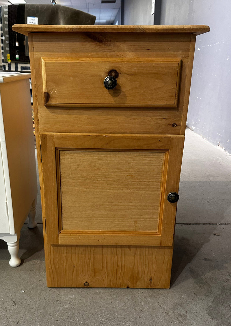 Tall Solid Wood Table With Storage
