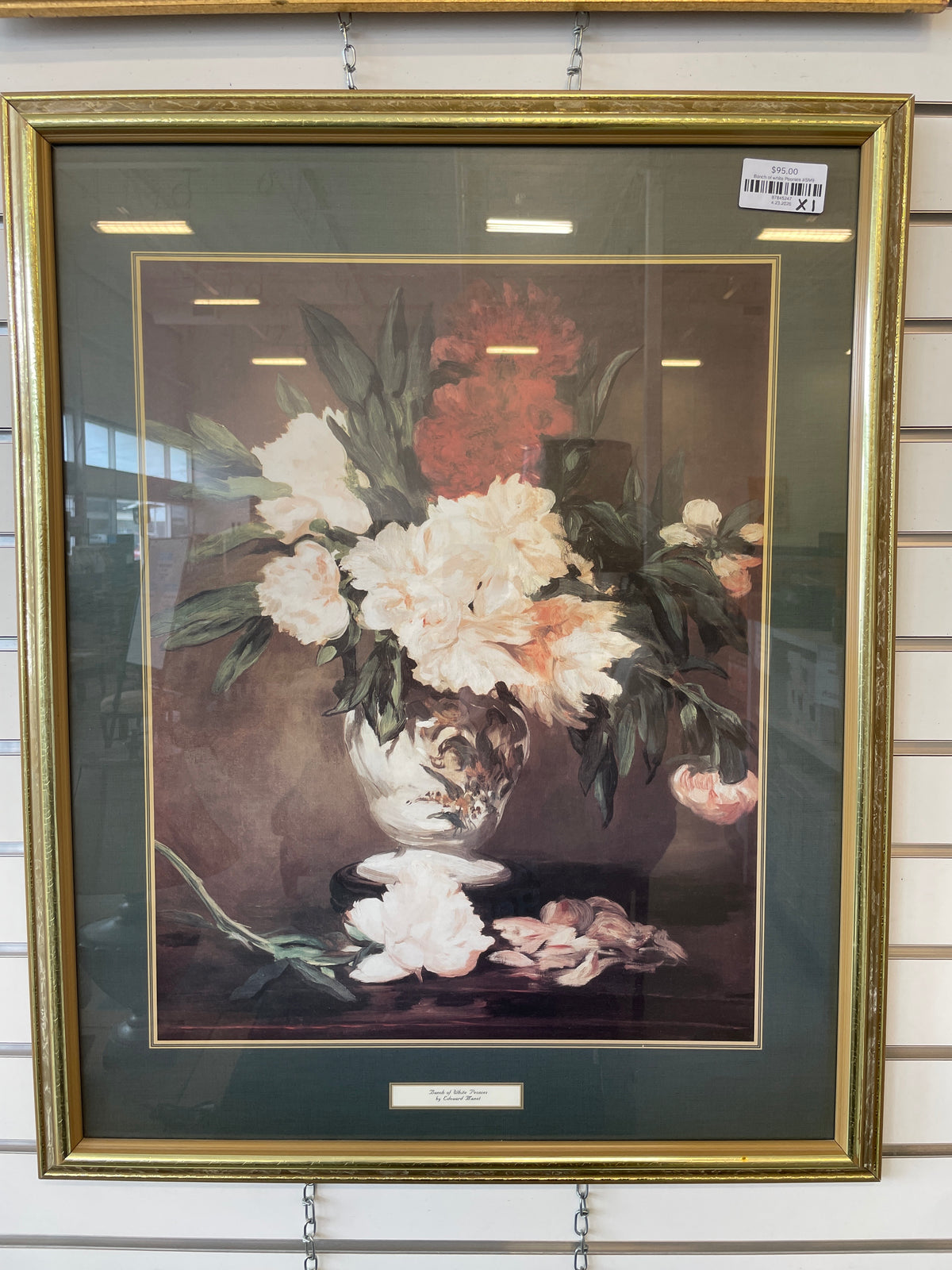 Artwork - Bunch of White Peonies by Edouard Manet (print)