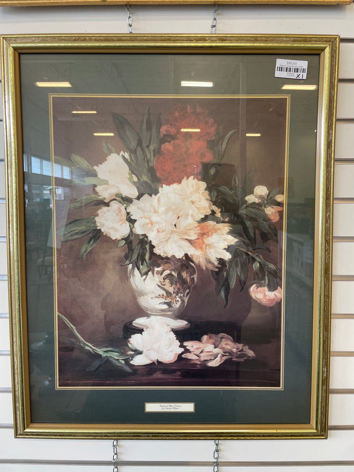Artwork - Bunch of White Peonies by Edouard Manet (print)