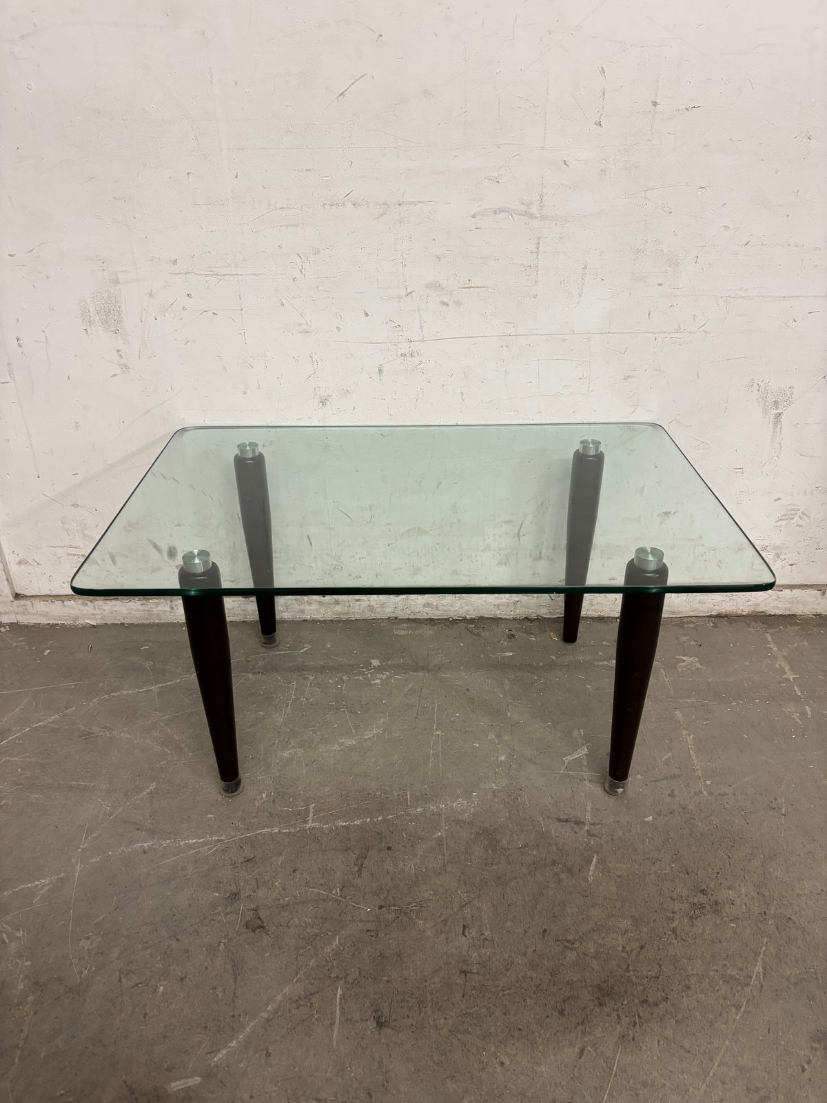 36”W Four Legged Glass Coffee Table