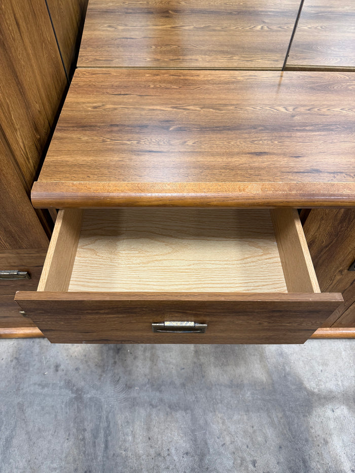 Vintage Oak Dresser with Mirror