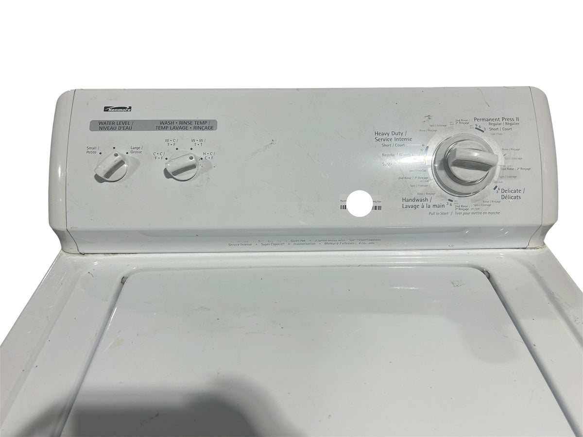 Kenmore Top Load White Washing Machine - as is