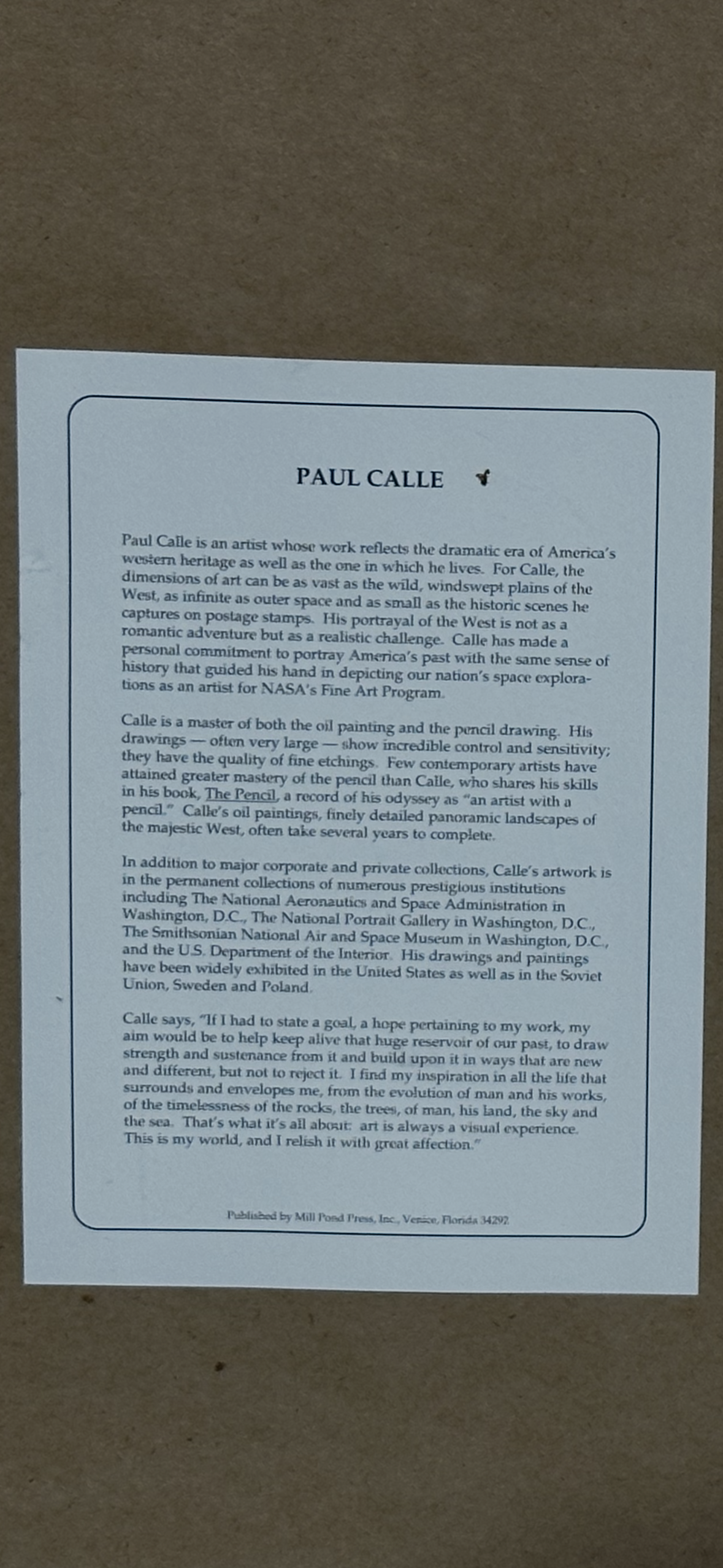 "When Trails Grow Cold" By Paul Calle