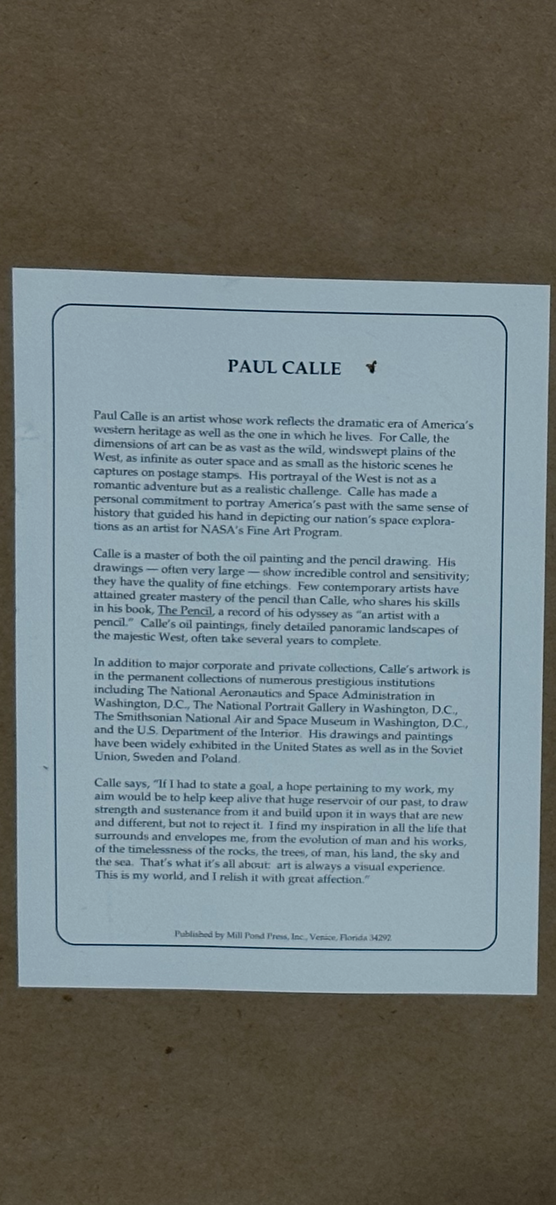 "When Trails Grow Cold" By Paul Calle